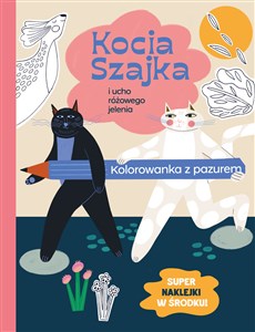 Obrazek Kocia Szajka i ucho różowego jelenia. Kolorowanka z pazurem