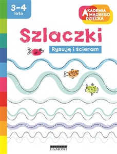 Obrazek Szlaczki Rysuję i ścieram + pisak Akademia mądrego dziecka. 3-4 lata