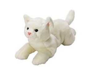 Obrazek Kot Biały 35 cm leżący