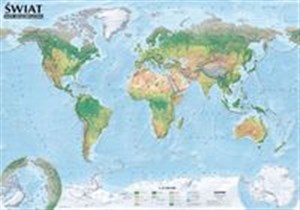 Obrazek Świat Mapa polityczna i krajobrazowa tuba