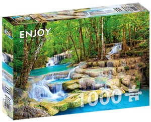 Bild von Puzzle 1000 Wodospady Erawan, Tajlandia