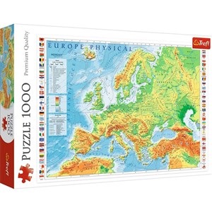 Obrazek Puzzle 1000 Mapa fizyczna Europy 10605