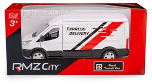 Obrazek RMZ City FORD TRANSIT VAN 2018 biały w skali 1:43