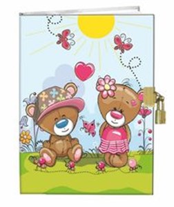 Obrazek Pamiętnik z kłódką 13x18cm Misie