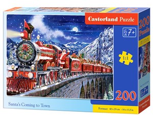Obrazek Puzzle 200 B-222254 Santa's Coming to Town B-222254