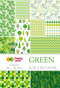 Bild von Blok Happy Color z motywami GREEN A4 15 arkuszy 80g/m2, 30 motywów