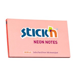 Obrazek Notes samoprzylepny 127x76mm różowy neon 100 kartek