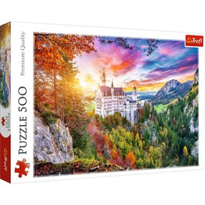 Obrazek Trefl puzzle 500 Widok na zamek Neuschwanstein