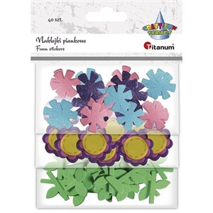 Bild von Naklejki piankowe kwiaty mix 40szt