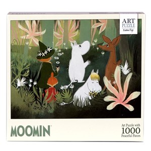 Bild von Puzzle 1000 artystyczne Muminki zielone