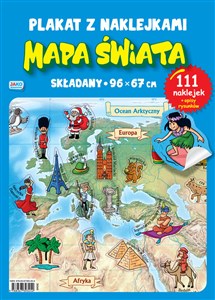 Bild von Mapa świata Plakat z naklejkami