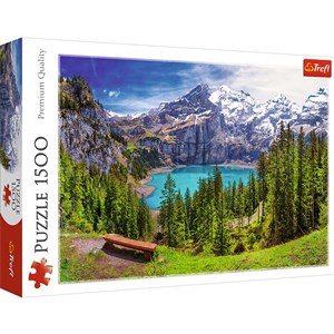 Obrazek Puzzle 1500 Jezioro Oeschinen Alpy Szwajcaria