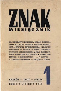 Obrazek Miesięcznik "Znak"Reprint nr 1 z 1946 roku