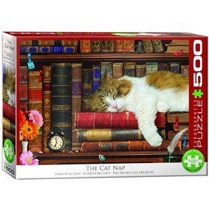 Bild von Puzzle 500 Śpiący kot XXL