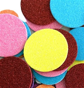 Obrazek Naklejki z pianki kółka brokatowe