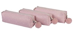 Obrazek Piórnik jednokomorowy z pomponem różowy