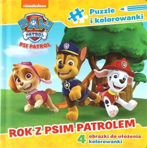 Bild von Psi Patrol Puzzle i kolorowanki Rok z Psim Patrolem 4 obrazki do ułożenia, 4 kolorowanki