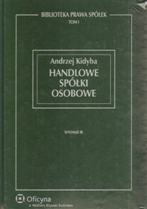 Bild von Handlowe spółki osobowe Biblioteka Prawa Spółek tom 1