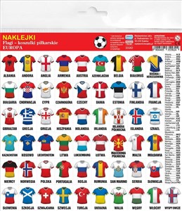 Obrazek Naklejki Flagi koszulki piłkarskie Europa