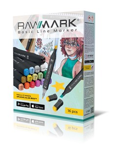 Bild von Promarkery alkoholowe Rawmark Basic UNIVERSAL 16 kolorów