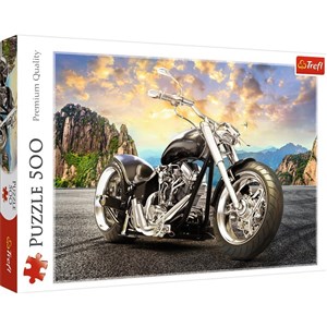 Obrazek Puzzle 500 Czarny motocykl 37384
