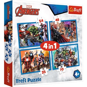 Obrazek Puzzle 4w1 Nieustraszeni Avengersi