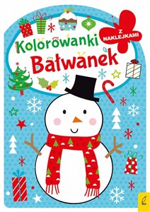 Obrazek Bałwanek Kolorowanka z wykrojnikiem Kolorowanki z naklejkami