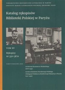 Bild von Katalog rękopisów Biblioteki Polskiej w Paryżu Tom XV Rękopisy nr 3311-3670