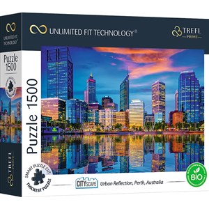 Obrazek Trefl Puzzle 1500 UFT - Cityscape: Urban Reflection, Perth, Australia 26190