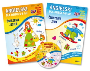 Obrazek Angielski dla dzieci 6-8 lat Ćwiczenia jesień + Ćwiczenia zima Pakiet z płytą CD