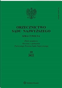 Obrazek Orzecznictwo Sądu Najwyższego 10/2022