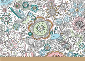 Bild von Karnety mini Kwiaty Ptaki i Motyle (14szt)