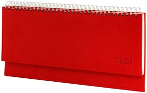 Obrazek Terminarz 2026 leżący czerwony