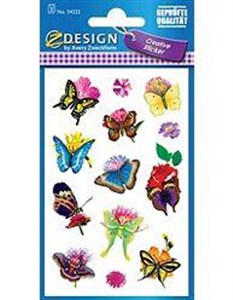 Obrazek Naklejki - Motyle i kwiaty
