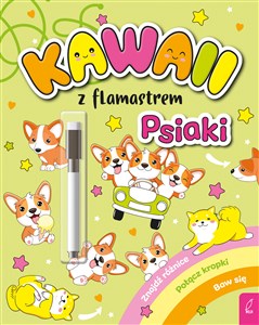 Obrazek Kawaii z flamastrem Psiaki