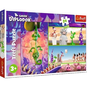 Obrazek Puzzle 24 Maxi Ciekawski Smok Diplodok 14376