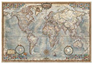 Bild von Puzzle 1500 Świat mapa stylizowana polityczna