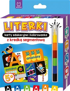 Bild von Literki Karty edukacyjne i kolorowanka z kredką segmentową