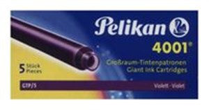 Obrazek Naboje długie Pelikan 4001 GTP/5 fioletowe 5 sztuk