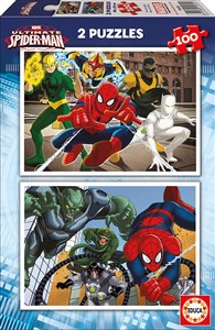 Bild von PUZZLE 2X100 MEGA SPIDER MAN