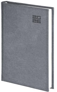 Obrazek Kalendarz 2026 A5 tygodniowy z notesem  Aluminium Standard SREBRNY 237 A5TNB SREBRNY