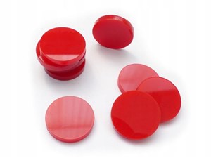 Bild von Znaczniki akryl czerwone koło 22x3 10szt