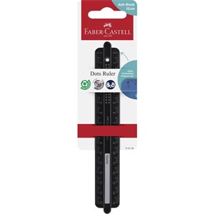 Bild von Linijka Dots czarna 15cm