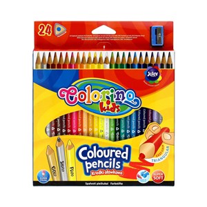 Bild von Kredki ołówkowe trójkątne Colorino kids 24 kolory + temperówka
