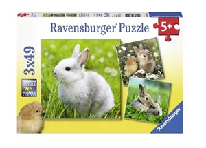 Bild von Puzzle 3x49 Delikatne króliczki