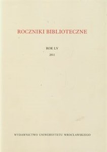 Bild von Roczniki biblioteczne LV/2011