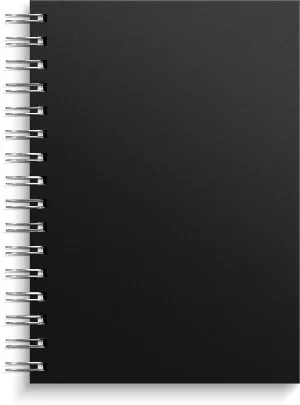 Obrazek BURDE NOTIZBUCH A5 SCHWARZ/SILBER