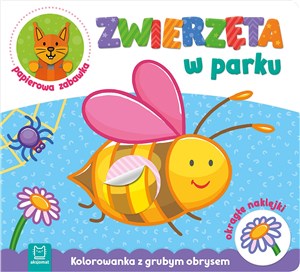 Obrazek Zwierzęta w parku. Kolorowanka z grubym obryse