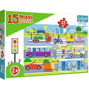 Obrazek Puzzle Maxi Pojazdy miejskie 15