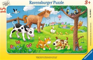 Obrazek Puzzle 2D 15 ramkowe Miłośnicy słodkich zwierząt 6066